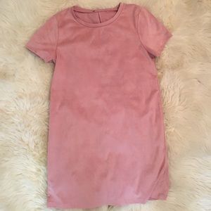 Forever 21 Dresses - Pink Faux Suede Tee Dress Forever 21 Dresses - Pink Faux Suede Tee Dress